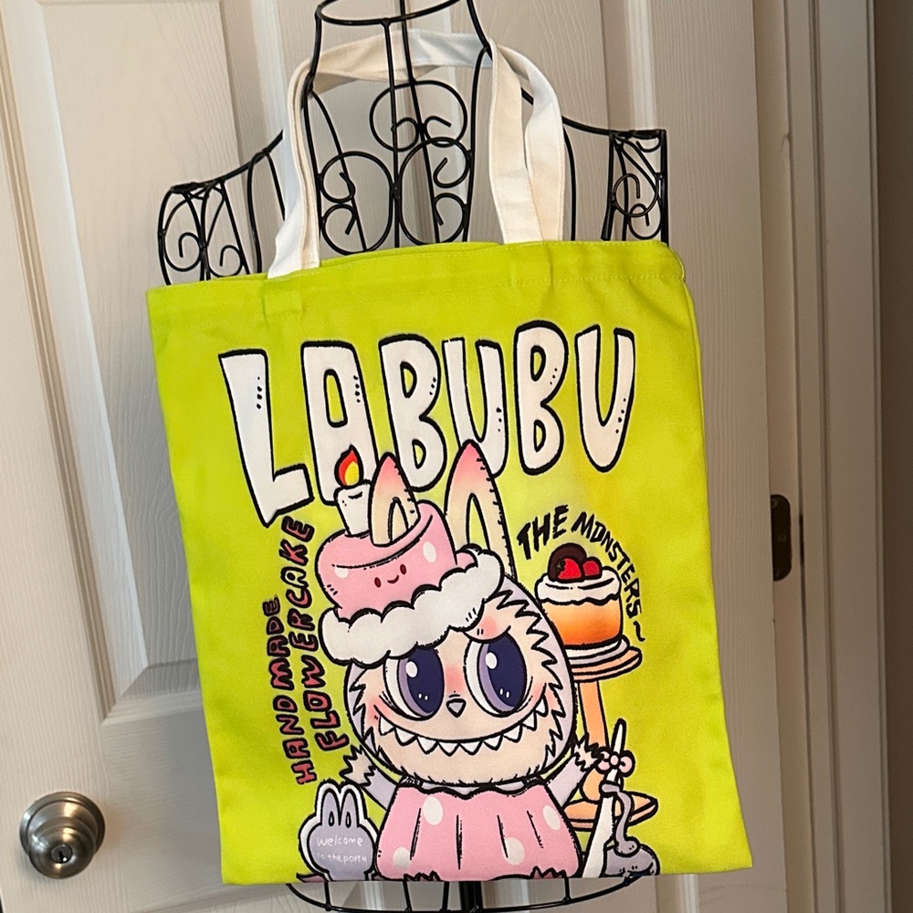 Labubu canvas tote bag